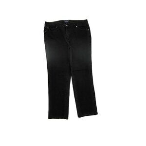 Charter Club Modern Straight Women's size 14PS Black Denim Jeans